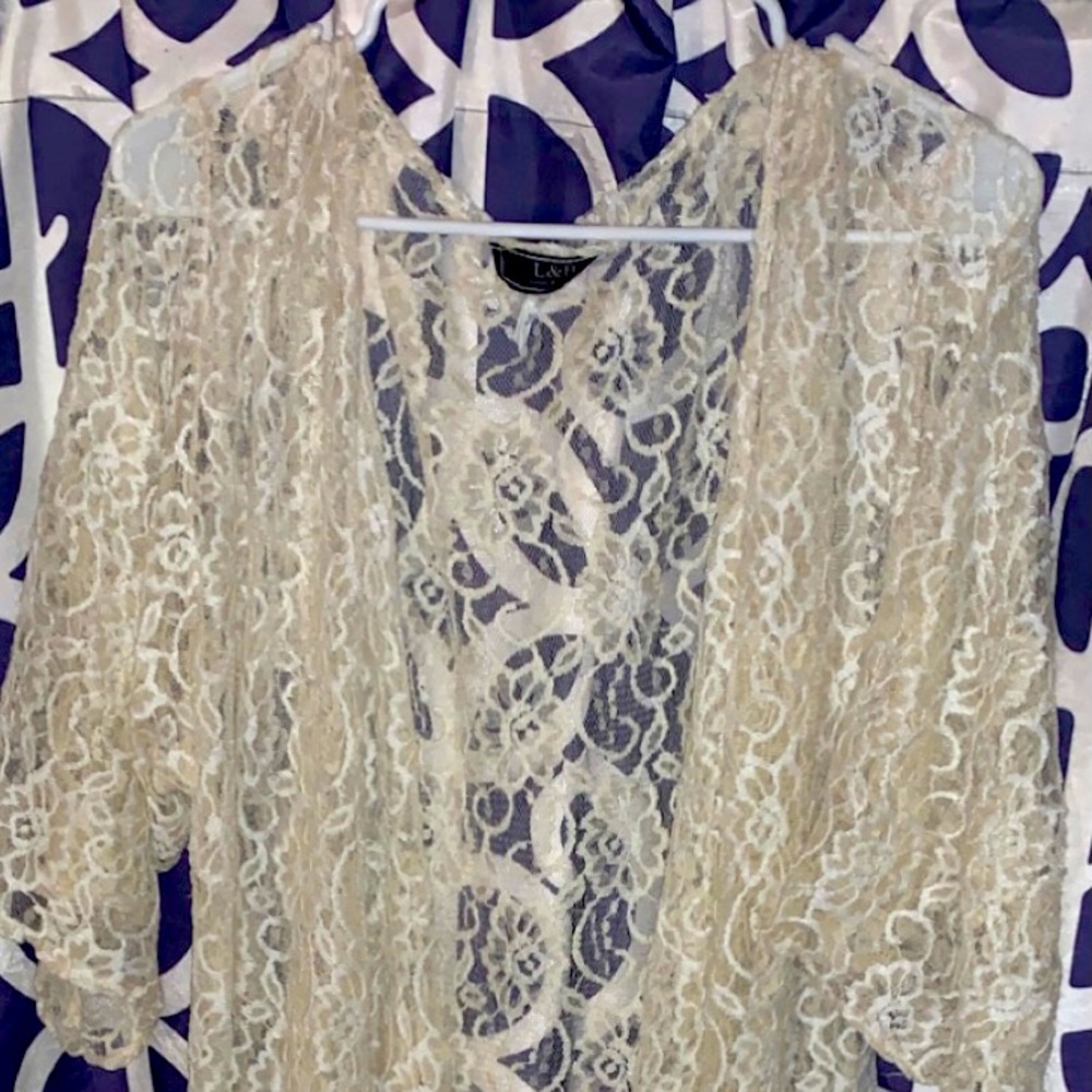 Lace kimono, size 3X